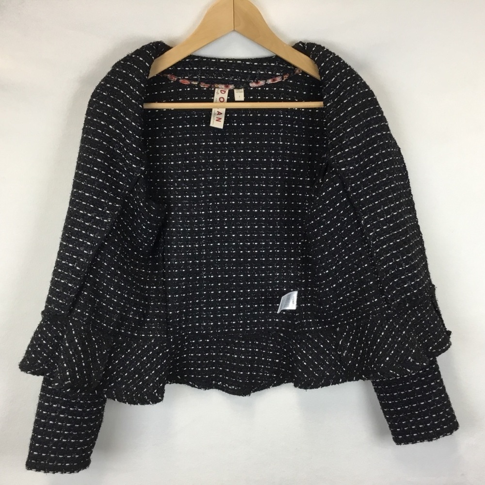 Anthropologie Dolan Tweed Peplum Open Jacket. - Picture 3 of 9